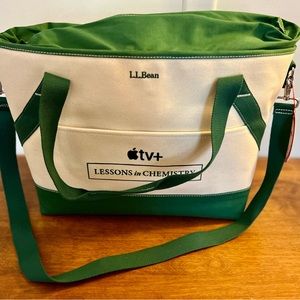 New LL Bean Insulated Tote Bag - Lessons in Chemistry FYC (Large, Green Trim)